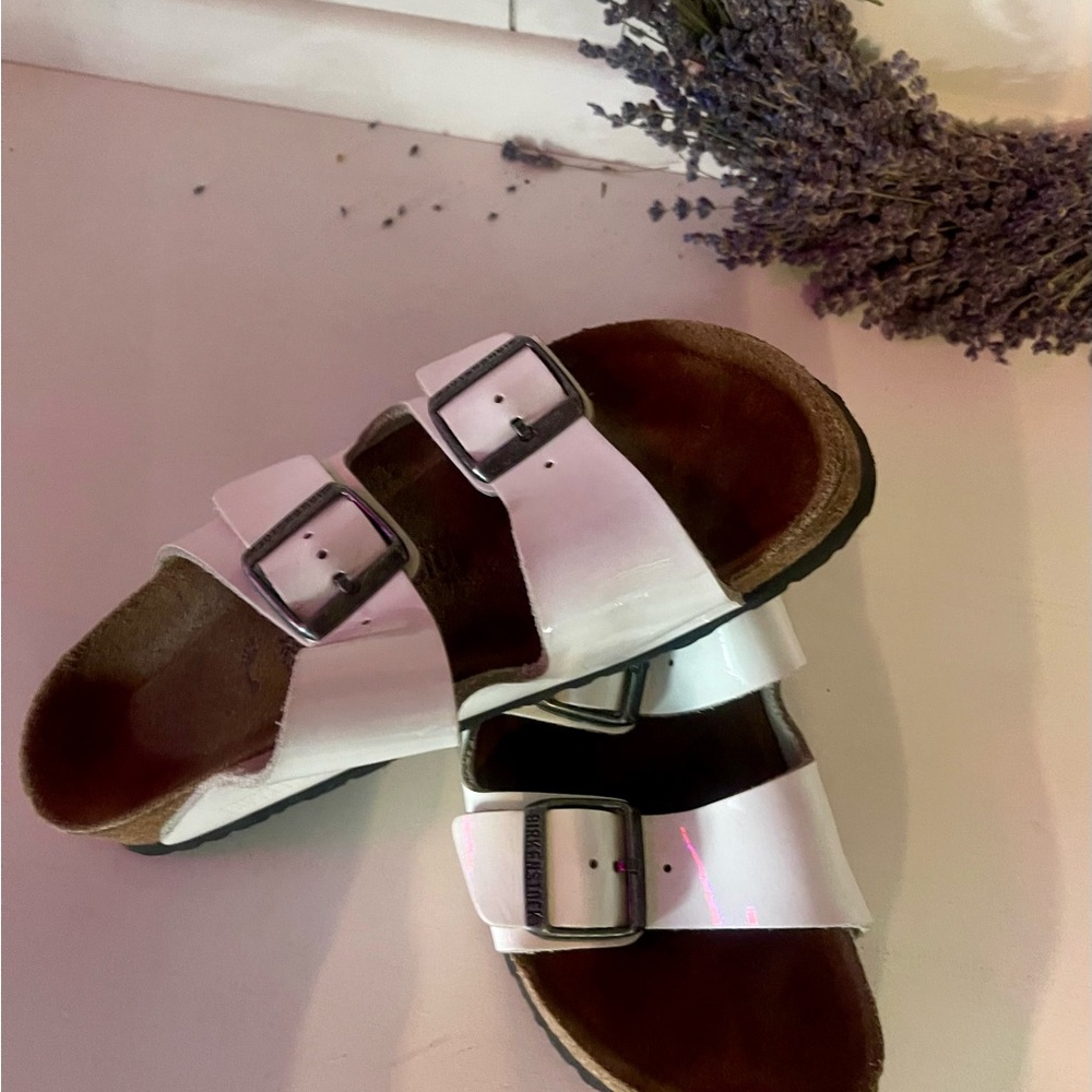 Birkenstock White Sandals Classic Comfortable Design